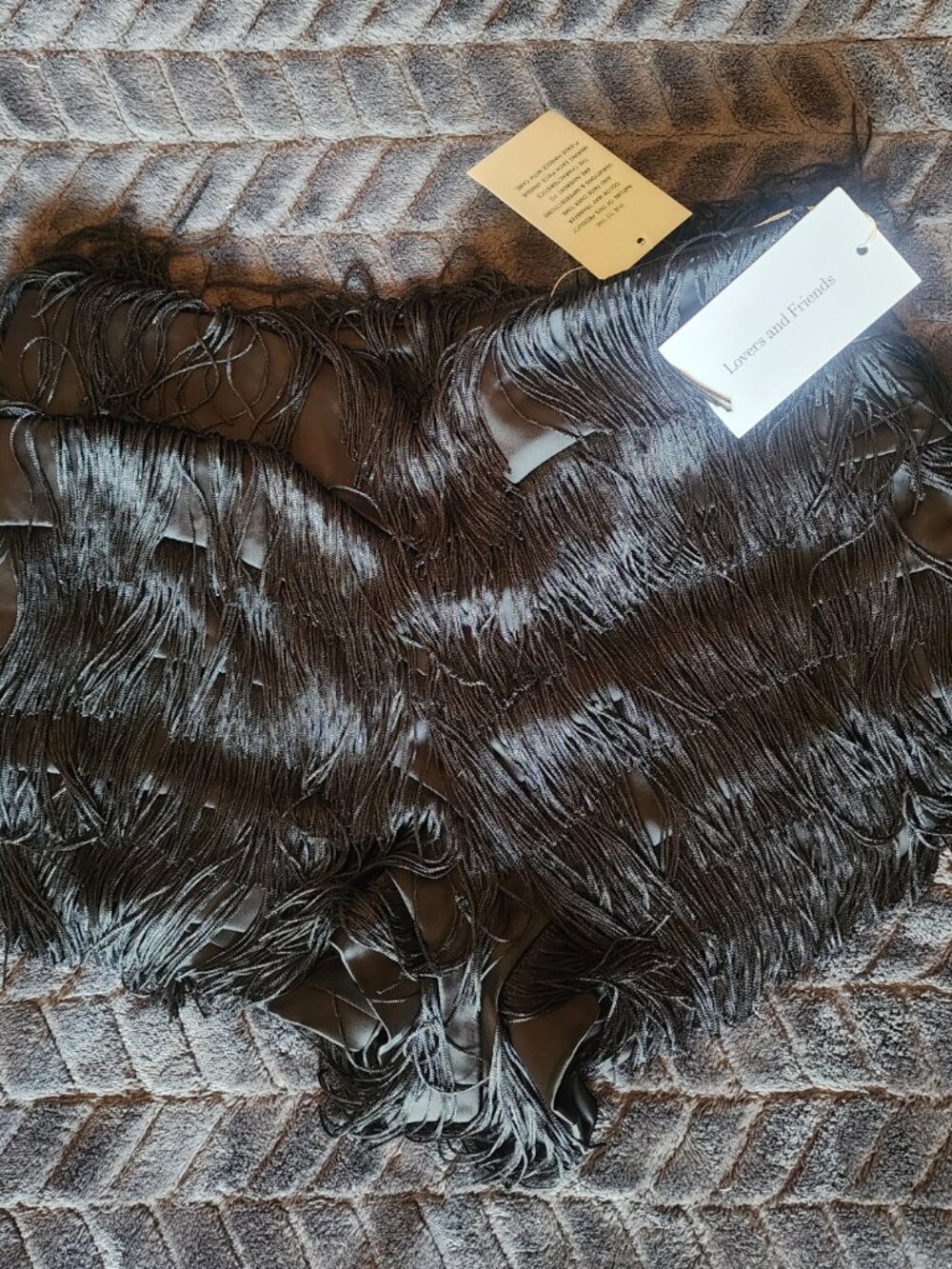 NWT Lovers + Friends Andi Fringe Skort Black XS - Picture 3 of 5